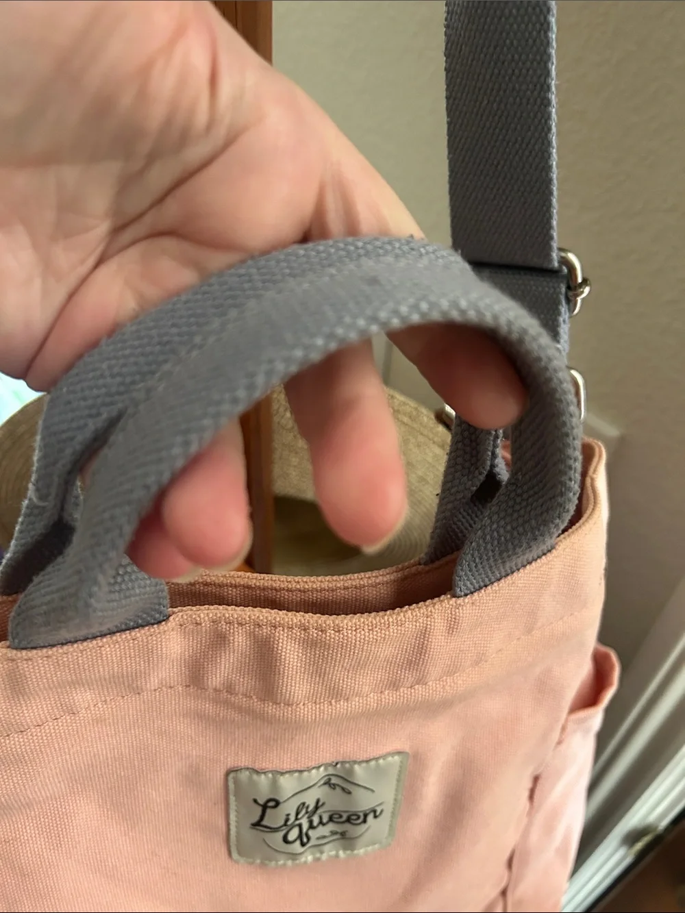 Women's Pink Canvas Tote Bag